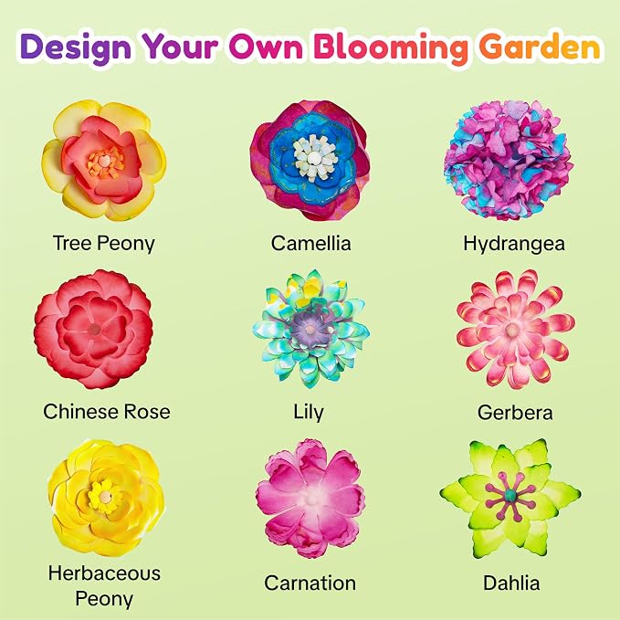 Kiditos Magic Flower Craft Kit for Girls, DIY Color Changing Flower Bouquet - Image 5
