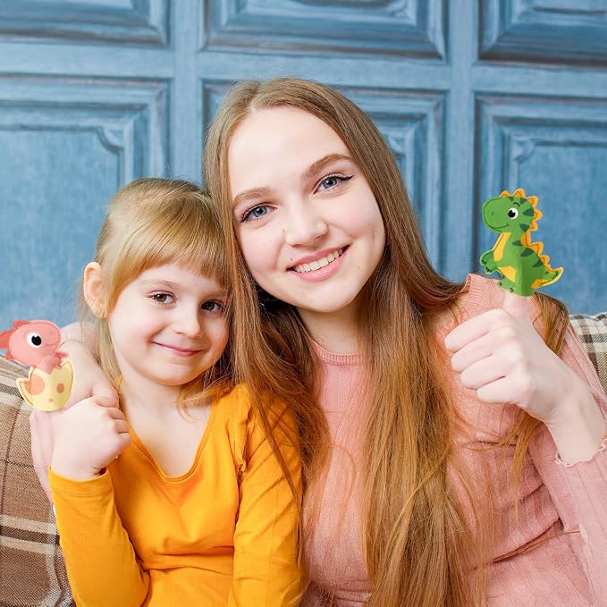 COcnny Dinosaur Finger Puppets Craft- 11pcs Dinosaur Felt Finger Puppet - Image 8