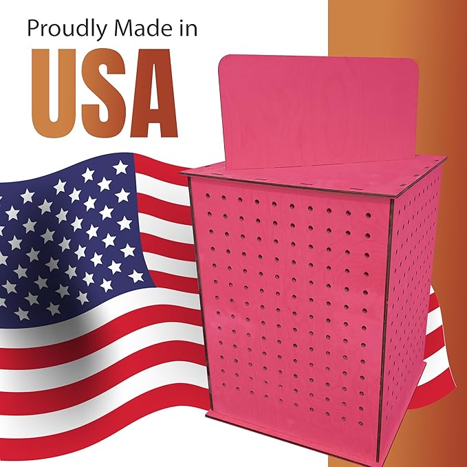 TORCHED DISPLAYS Rotating Pegboard Display… (Pink)