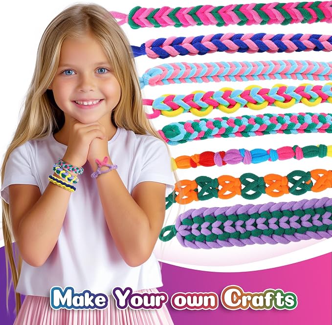DDAI Bracelet Making Toys Refill Loops Elastic Cloth Band - Image 6