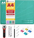 Mandala Crafts Self-Healing Cutting Mat Set – 9" x 12" A4 Green Double-Sided by MandalaCrafts