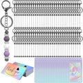 42/84/126 Pcs Beadable Keychain Bars Bulk Blank DIY Beaded Keychain Making by Unknown
