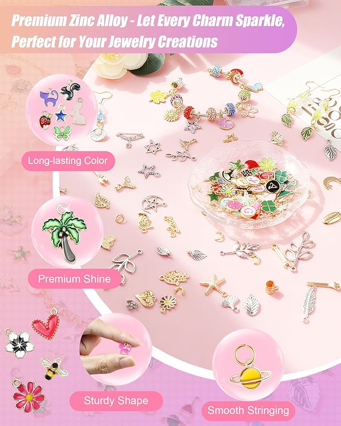 FIVEIZERO 216PCS Bracelet Charms - Image 3
