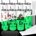 Joyclub 8 Pack Sublimation Tumblers Glow in the Dark 20 oz Bulk Blank Tumblers by Joyclub