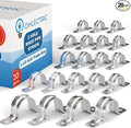 OHLECTRIC Heavy Duty Pipe Strap (20 Pack - 1½ Inch) Zinc Plated Conduit Clamps, 2 Hole Steel Rigid Pipe Strap U Bracket, Zinc Coated Tension Tube Clip, Metal Pipe Clamp for Rigid Conduits
