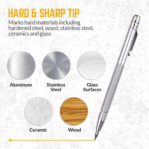 Deburring Tool - 10 Extra Blades and Scribe Pen and Zipper Storage Case - Machinist Tool for Metal, Aluminum, Copper, Plastic Pipe, 3D Printing, Brass