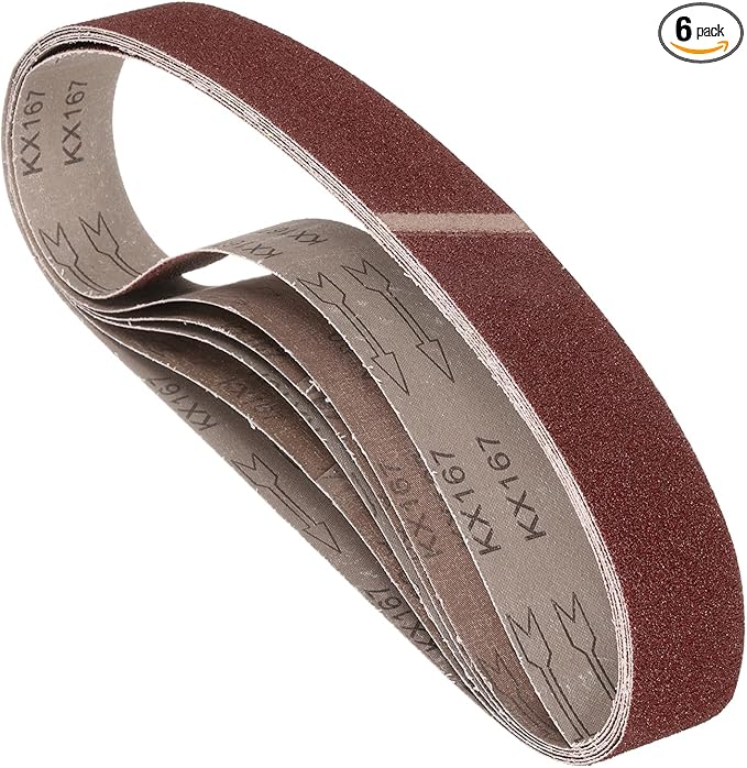 6 Pcs Sanding Belts 2 x 42 Inch 40 Grit Aluminum Oxide Abrasive Sandpaper for Belt Sander Metal Grinding Wood Working Weld Rust Removal