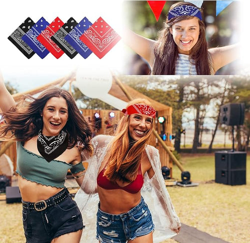 100 Pack Bandanas Unisex Paisley Bandanas Bulk Multi Purpose Cowboy Head Wrap - Image 2