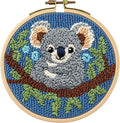 DIY Punch Needle Kits Cute Cartoon Koala Portrait by Unknown