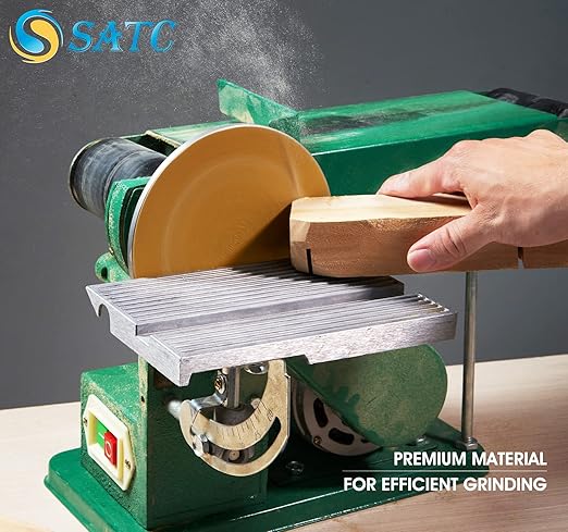 S SATC 100 Grit Sandpaper Roll 100 PCS 6 Inch Round Sanding Discs Aluminum Oxide Sandpaper Discs with Adhesive Back for Wood, Auto Body Repair, Paint, Metal, and Plastic