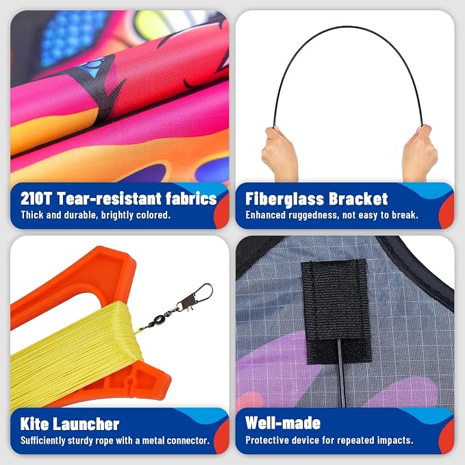 SGftre Complete Kite with Handle, Line & Accessories, Family Outdoor Activities - Image 3