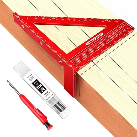 8 inch 3D Multi-Angle Measuring Square Ruler, WT103B High Precision Hole by ArtyMaster