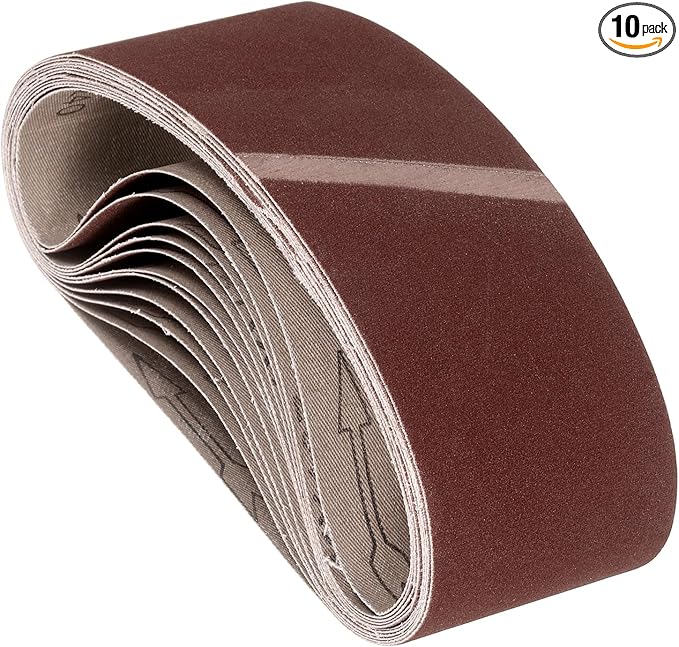 10 Pcs Sanding Belts 3 x 18 Inch 240 Grit Aluminum Oxide Abrasive Sandpaper for Belt Sander Metal Grinding Wood Working Weld Rust Removal
