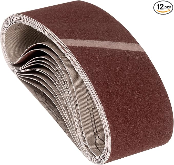 12 Pcs Sanding Belts 3 x 18 Inch 240 Grit Aluminum Oxide Abrasive Sandpaper for Belt Sander Metal Grinding Wood Working Weld Rust Removal