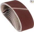 12 Pcs Sanding Belts 3 x 18 Inch 240 Grit Aluminum Oxide Abrasive Sandpaper for Belt Sander Metal Grinding Wood Working Weld Rust Removal