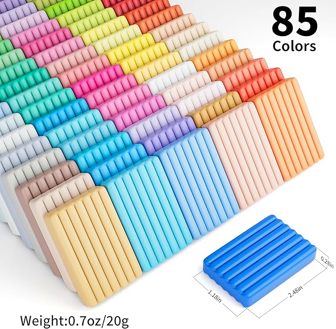 Aestd-ST Polymer Clay Kit 85 Colors, Oven Bake Modeling Clay - Image 2