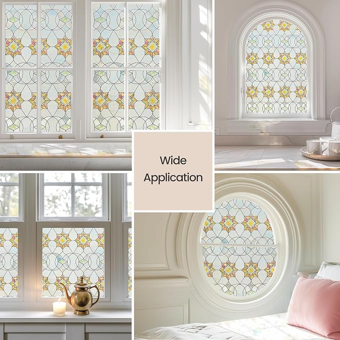3D Stained Glass Window Film, Decorative Window Privacy Film - Image 5