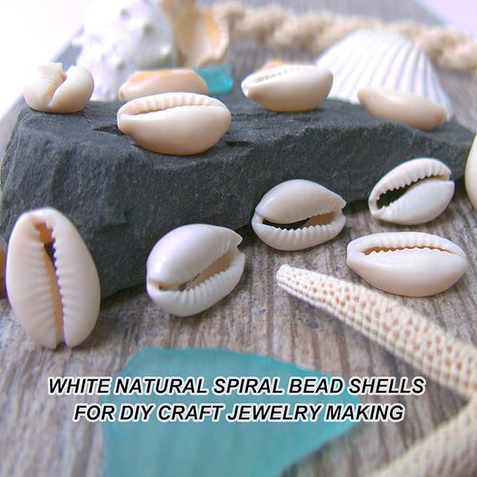 100Pcs Cowrie Shell Beads, Summer Beach Cowrie Shells - Image 6