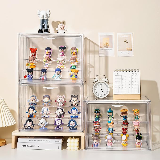 Attelite Acrylic Display Case for Collectibles 3-Tier Adjustable 2Pack | - Image 7