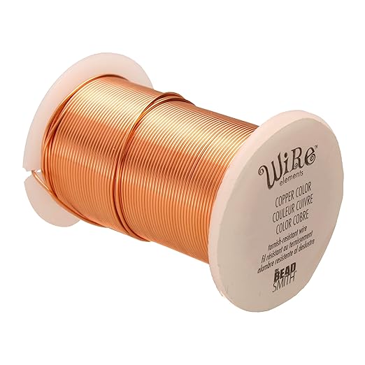 The Beadsmith Wire Elements 22-Gauge Lacquered Tarnish-Resistant Copper Wire by TheBeadsmith