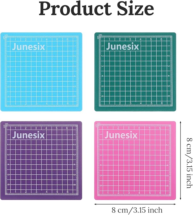 4Pcs Small Cutting Mat, Self Healing Craft Mat | Mini Sewing Cutting Pad - Image 2