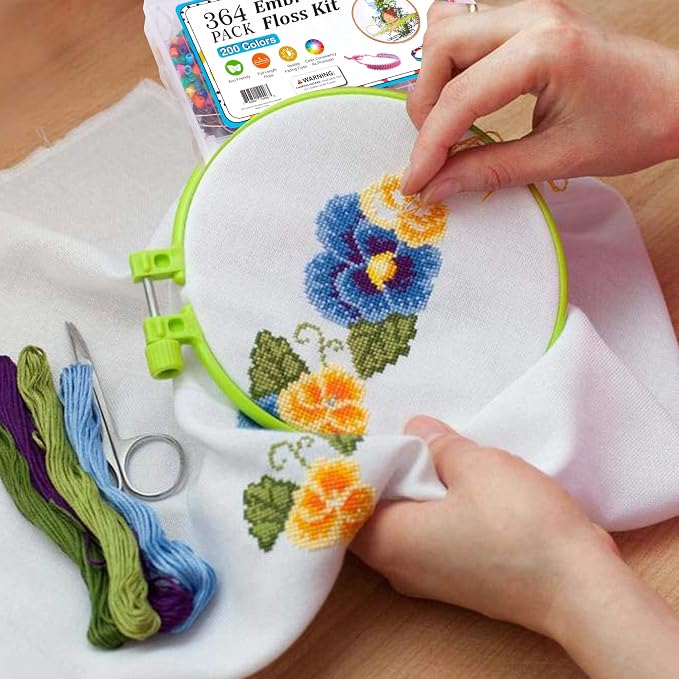 INSCRAFT Embroidery Floss Kit, 364 Pack Embroidery Cross Stitch Kit - Image 6