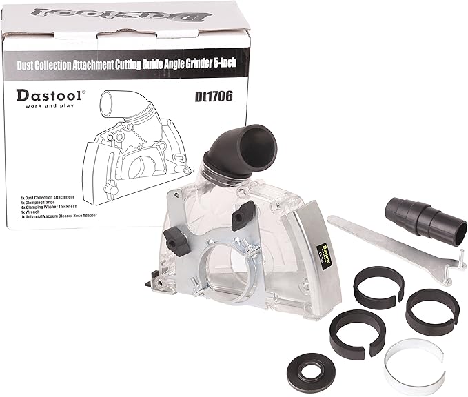 Angle Grinder Dust Collection Attachment,Cutting Dust shroud 4-1/2 inch to 5 inch Dt1706