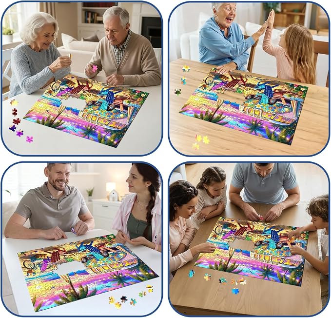 Sunset Beach Camp Puzzles for Adults 1000 Pieces, Challenging Jigsaw Puzzles - Image 6