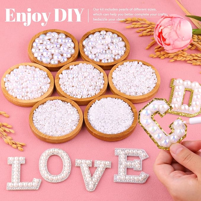 13000Pcs Flatback Pearls for Crafting, Bedazzling Bead for DIY Crafts Clothing - Image 3