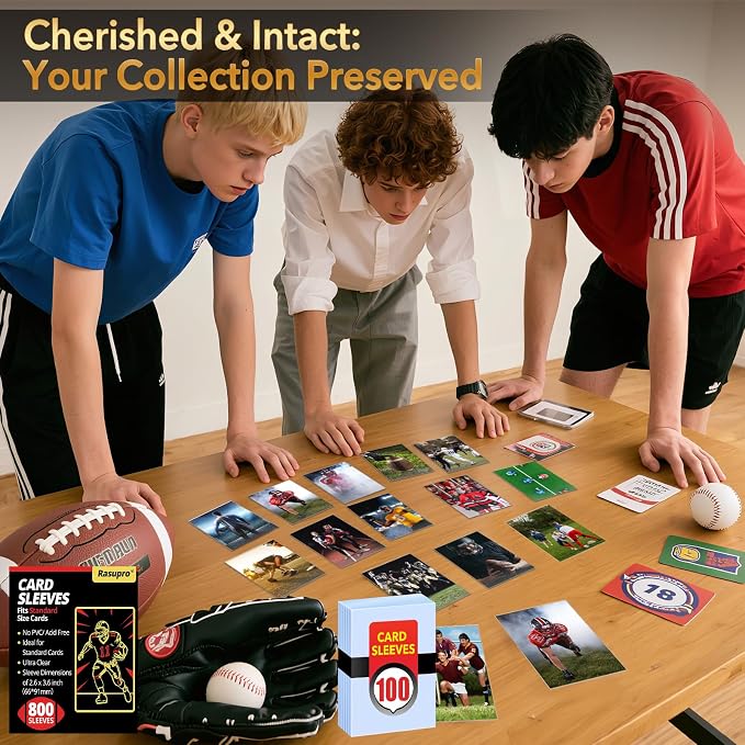 800 Counts Card Sleeves, Premium Clear Polypropylene Card Sleeves, Penny - Image 6