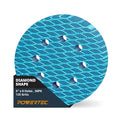 POWERTEC 5 Inch 8-Hole Hook and Loop Diamond Shaped Sanding Discs, 50PK, 120 Grit for Random Orbital Sanders – J-Weight Cloth Backing for Long Life, Anti-Clog Sandpaper (44912)