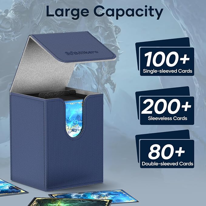 Mlikero 4 Pack Card Deck Box, Commander Deck Box Holds 400+ Single Sleeved Cards - Image 2