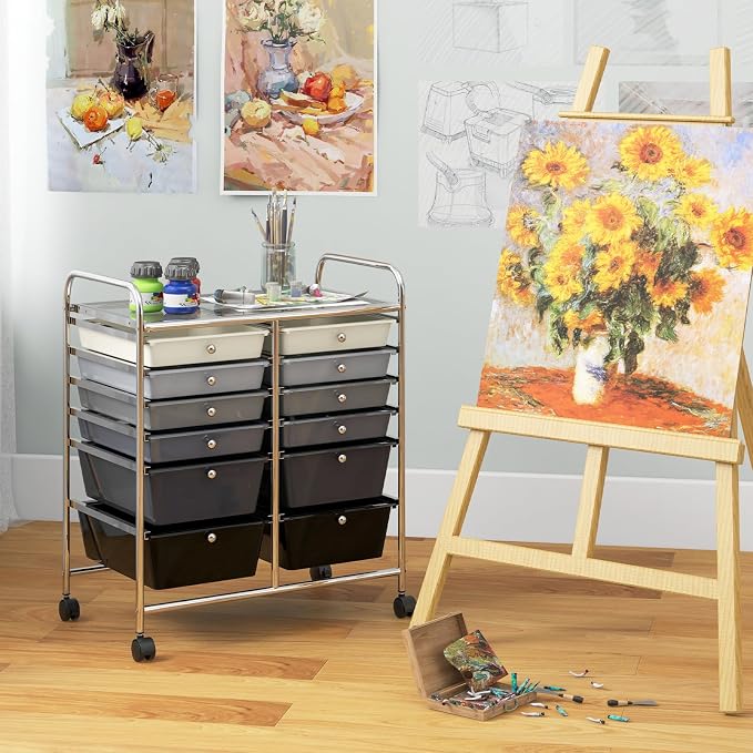 BECOMFORT 12-Drawer Rolling Cart - Image 9