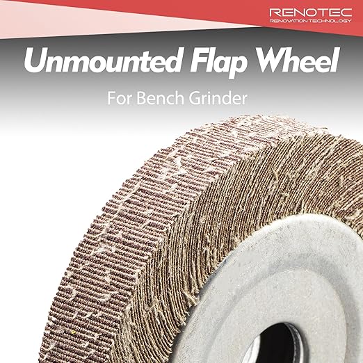 6" x 1" x 1" Unmounted Flap Wheel Assorted 4 Pack Grit 40/60/80/120, Each 1 Pcs 4 Pcs Total, for Bench Grinder