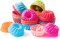 R HORSE 42Pcs Silicone Baking Molds Pumpkin Shapes Baking Cups Non-Stick Donut by RHORSE