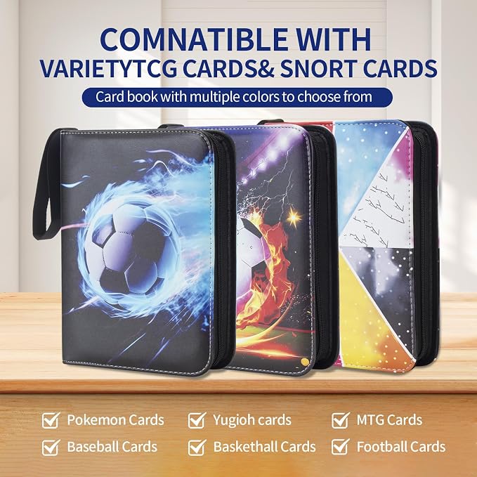 Card Binder – 400 Capacity, Zippered Trading Card Holder - Image 6