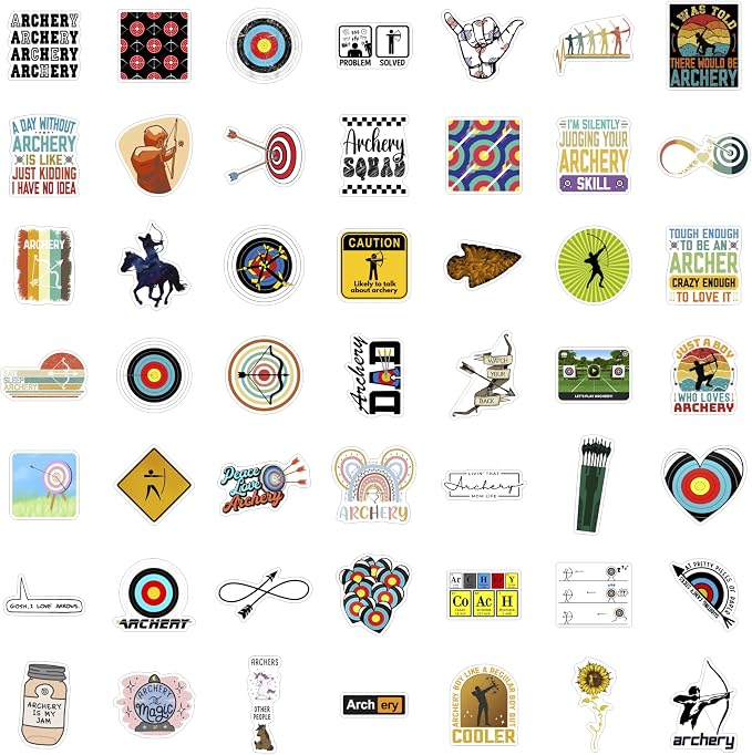 BulbaCraft 100Pcs Archery Stickers - Image 4