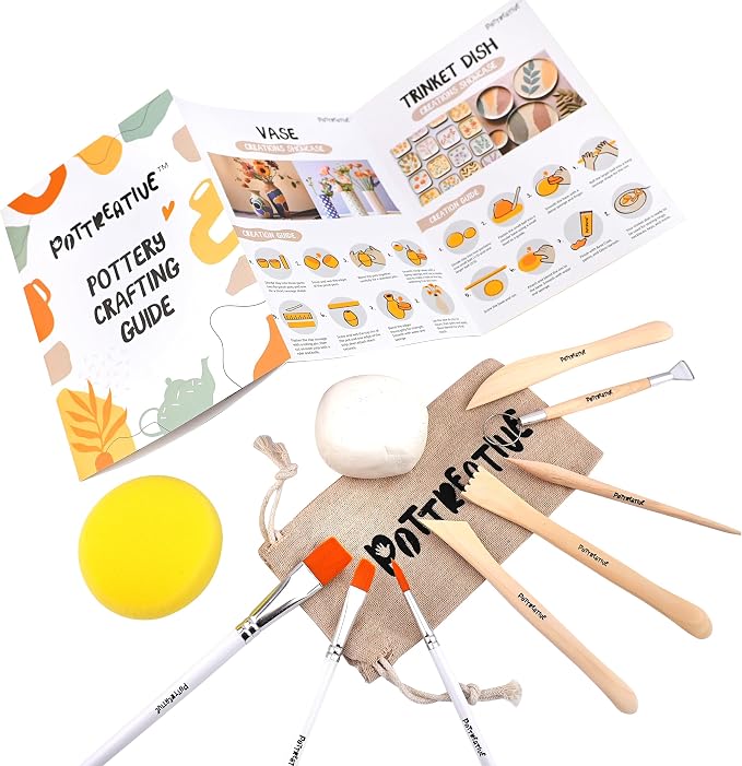 POTTREATIVE Air Dry Clay Kit for Adults, Pottery Starter Kit - Image 4