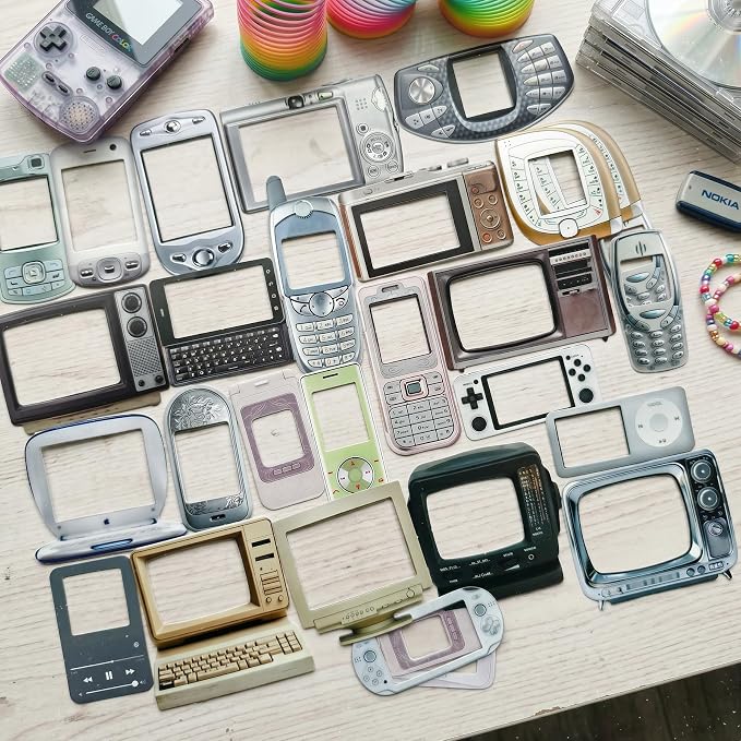 100 Pcs Y2K Retro Tech Stickers by JUNKJWBZ%7CPeelStickInspir