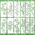 12pcs Leaf Vine Stencils, Leaves & Flower Stencil Reusable Floral Stencil by Unknown