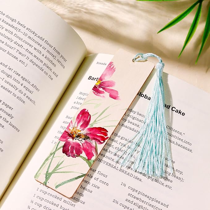 50 Pcs Wooden Bookmarks, Unfinished Wooden Bookmarks - Image 4