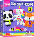 KRAFUN Unicorn, Panda & Fox Sewing Kit by FunCreativeArtsCraftKits