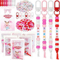 Suncalla 984 Pcs 24 Set Valentines Crafts Keychain Bead DIY Making Kit Gift | by Unknown