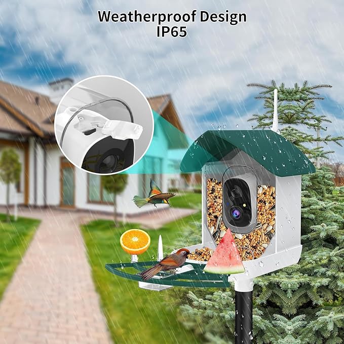 Bird Feeder with Camera, AI Identify Birds Species, Smart Birds Camera with - Image 4