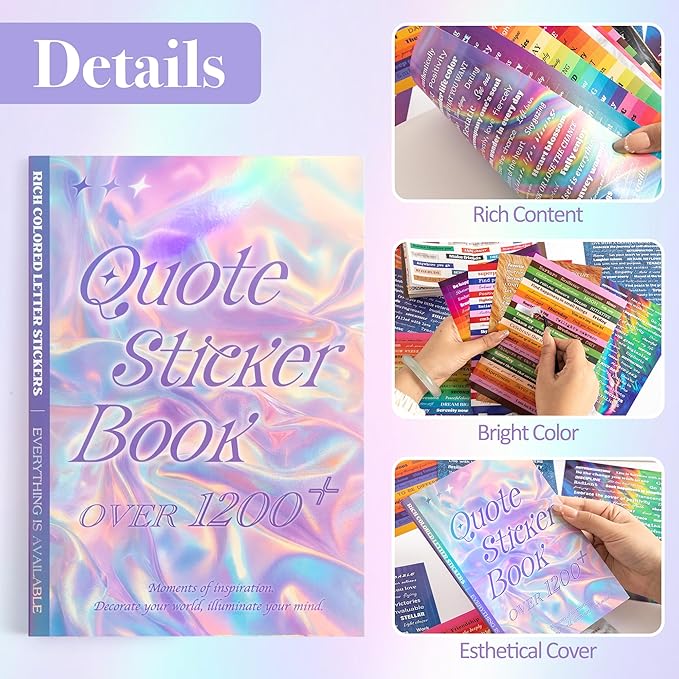 1200+ Pcs Quote Sticker for Journaling, Fun & Colorful Craft Letter Stickers - Image 3