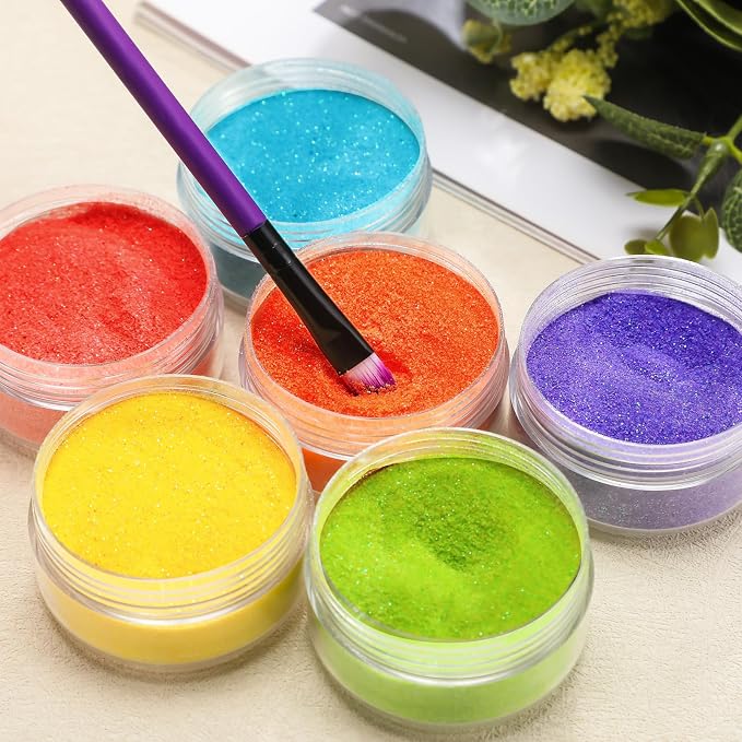 Heigble 6 Pcs 0.5 Ounce Glitter Embossing Powder Set - Image 4