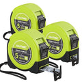 HAUTMEC Tape Measure 16ft with Dual Scale Metric and Imperial 1/8 Fractions Measuring Tape Compact Economical for Home DIY Renovations Crafting Quick Fixes HT0314-3PC