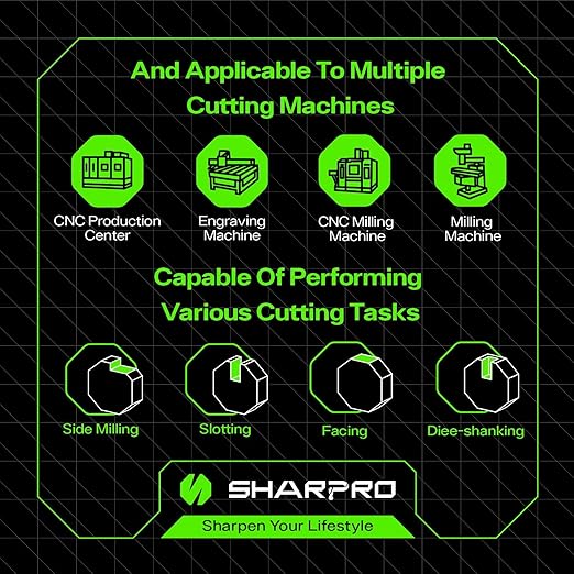 Carbide Ball Nose End Mill 2 Flute 5/16 Inch SHK. and Cutting Dia. 3D Carving, High-Speed and Deep Cutting, AlCrN Coated, Apply for Alloy Steel, Stainless Steel and Various Cast Iron.