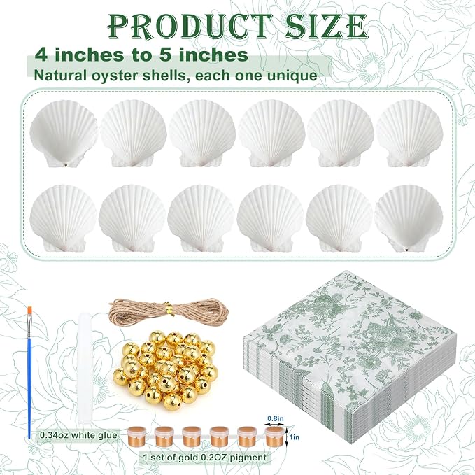 Gilprop 12 Pcs Large Scallop Shells - Image 2