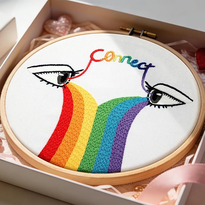 Crafmanoe Hand Embroidery Kits for Beginners Adults, LGBT Embroidery Starter Kit - Image 2
